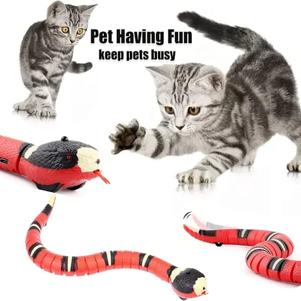 USB Rechargeable Snake Cat Toy with Intelligent Sensor
