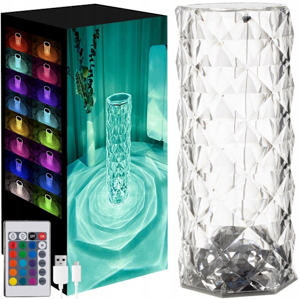 LED-lampe med Rose Refleksjon - 16 Farger
