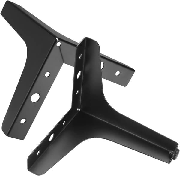 4 stk. Udskiftnings møbelfødder sort metal, 6\"/15 cm trekantede møbelfødder, bordben, skabsfødder,