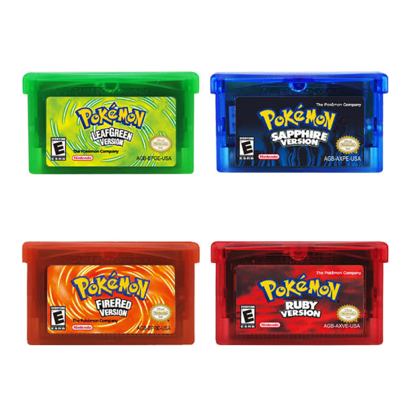 32-biters videospillkassett-konsollkort for GBA-serien LEAFGREEN VERSION one size_paris