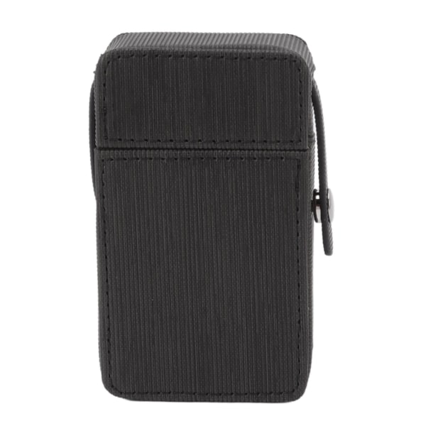 Cigarettlåda Hållare PU Flik Design Bärbar Cigarettlåda Case för resor Daily Black