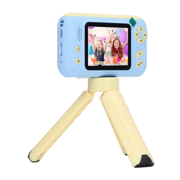 2,4 tommer HD-kamera for barn 40 MP Foto 1080P Video 180 grader Flip Lens kameraleketøy for fotografering Blå Gul