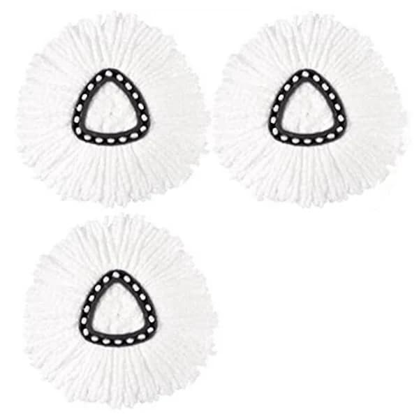 Rotating Triangular Cotton Yarn Head Mop Replacement Cloth Compatible For O-/ Hy