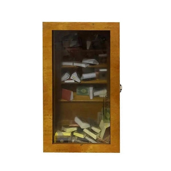 Miniature Bogreol Lomme Angst Bogreol Træ Lille Bogbibliotek Stresslindrende Bogreol Tab.pa