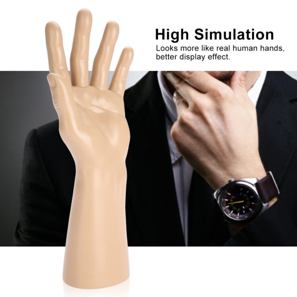 Høj Simuleret Mandlige Hånd Model Mannequin Hånd til Ring Handsker Armbånd Smykker Display