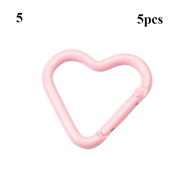 5 st Fjäder Hjärta-Ring Spännen Karbinhake 5 5