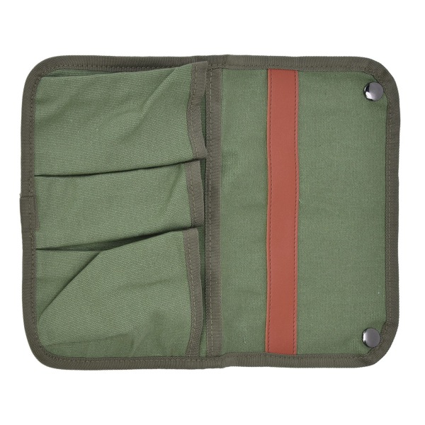 Retkituolin käsinojan säilytyspussi Suuri tilavuus useita taskuja Kannettava tuoli ripustettava säilytyslaukku ulkorannalle Military Green