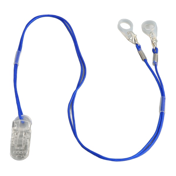 Kuulokojepidike läpinäkyvä klipsi Sininen köysi Nylon Helposti kiinnitettävä kuulolaitteen kaulanauha puutarhanhoitourheiluun Binaural