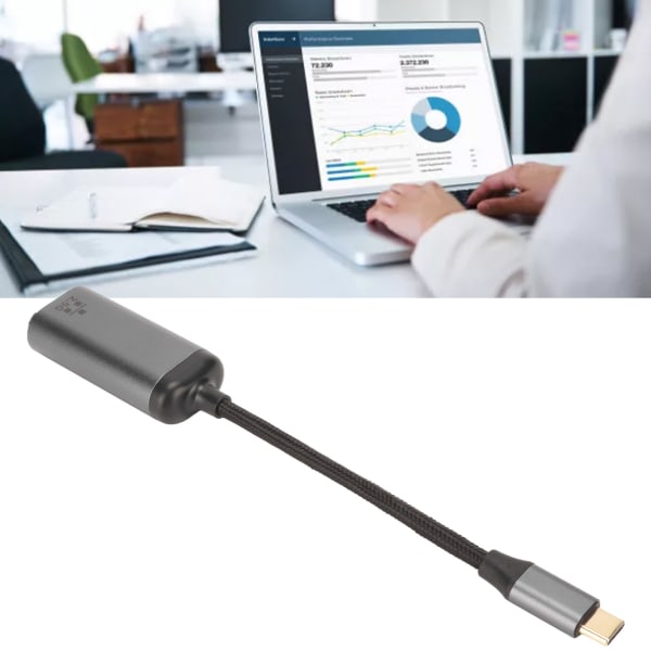 USB C til Ethernet Adapter Højhastigheds Plug and Play USB Type C til RJ45 2,5 G Gigabit Ethernet LAN netværksadapter