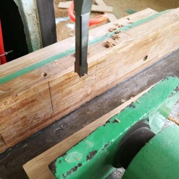 4-delt firkantet hulboringssett, 45 stålborebits for trebearbeiding, 6,4 8 9,5 12,7 mm