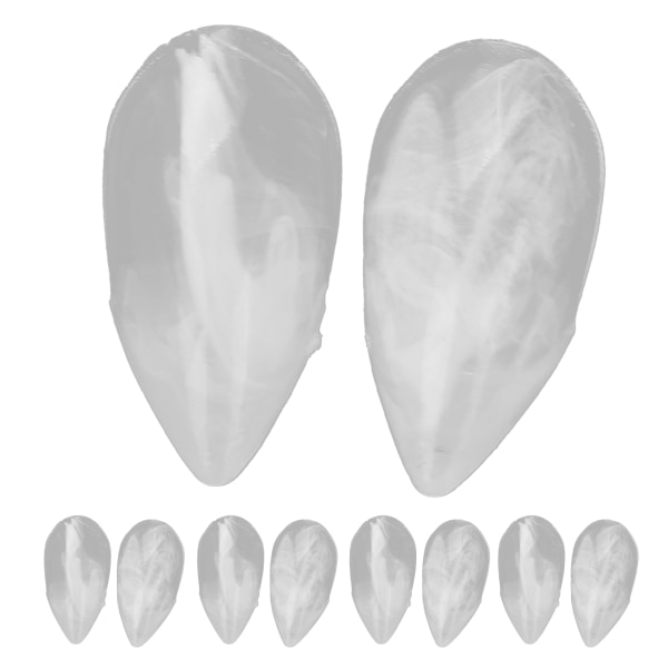 10 kpl Halloween Party tekohammassetti, läpinäkyvä set Cosplay hammasproteesit tukijalkakoristeet 15 mm / 0,6 tuumaa