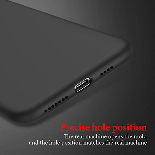 Mat Sort Silikoneetui Kompatibelt med iPhone 11
