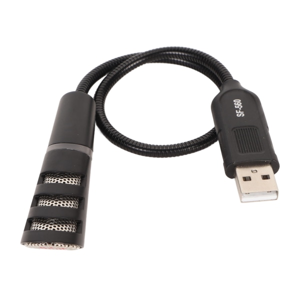 Mini USB Mikrofon Støjreduktion Én knap Mute Design Drive Gratis USB svanehalsmikrofon til bærbar stationær computer