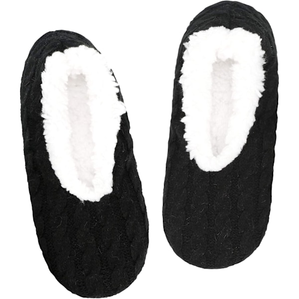 Tøffelsokker for kvinner med grep, fuzzy tøffelsokker for kvinner med sklisikker