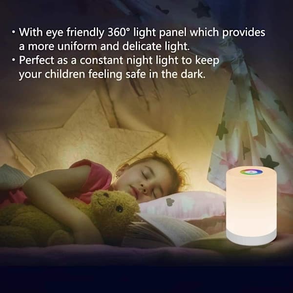 Sengelampe Touch-dæmpbar LED Smart Natlampe USB