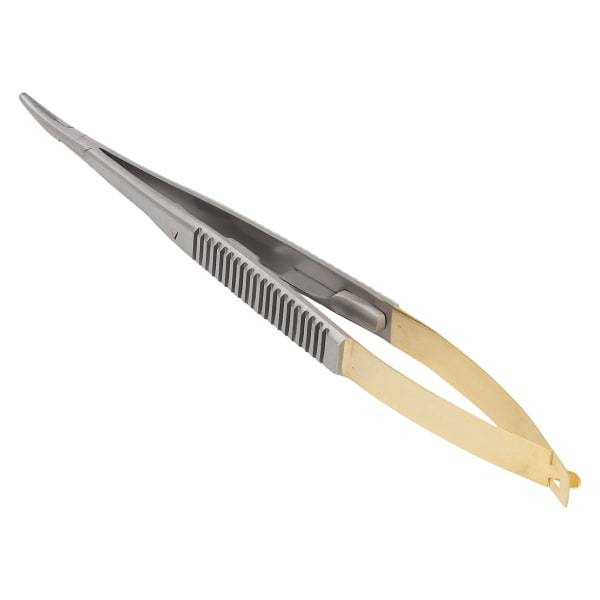 Castroviejo nålholder med lås i rustfritt stål kjeveortodontisk implantat tannkirurgisk tang 5,5 tommer buet