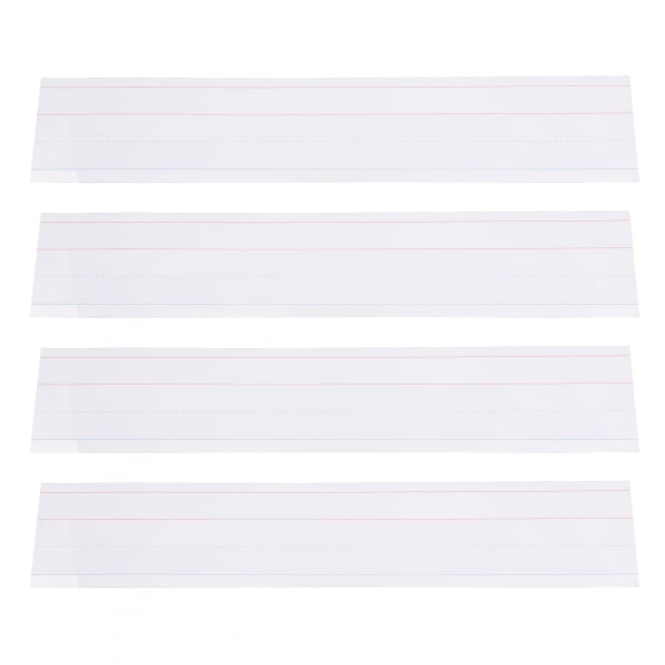 50 stk Tørrslette setningsstrimler Gjenbrukbare hvite forede skrivesetningsstrimler Slettbart klasseromslæringsverktøy 16 X 3 tommer