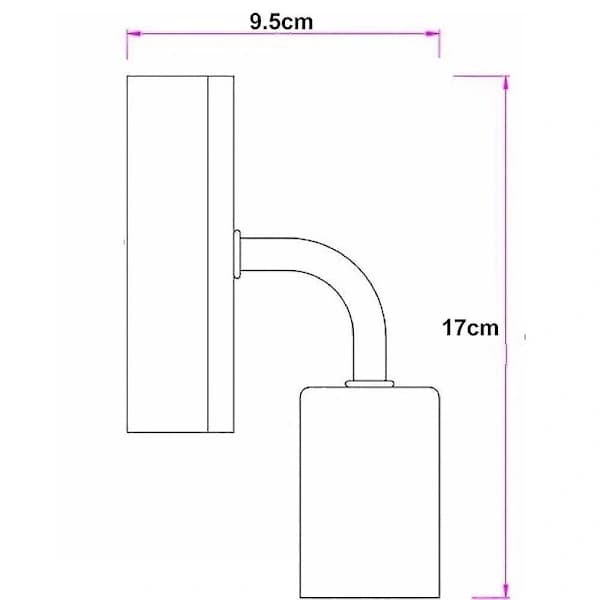 Smidde jern enkel vegglampe, vegglampe, hvit