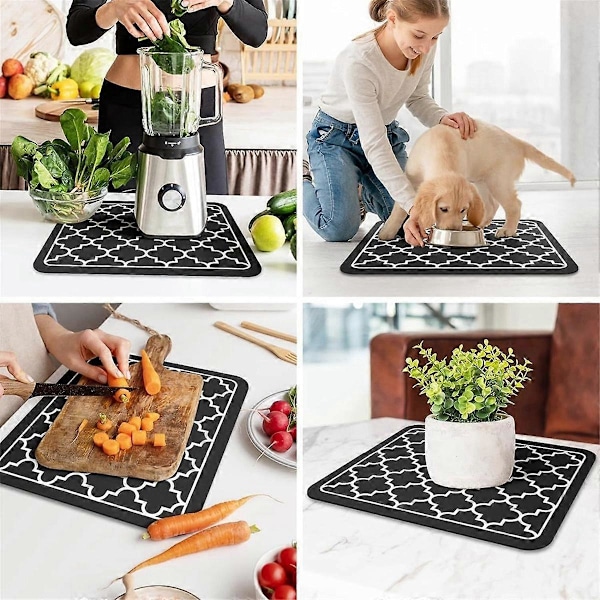 Kaffematta Absorberande Diskmatta för Köksbänk - Kaffebartillbehör Passar Under Kaffemaskin