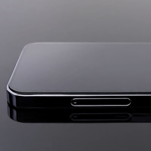 Fuldskærms hærdet glas med ramme til iPhone 15 Pro Max, sort