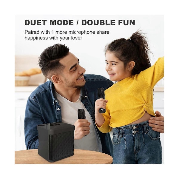 Familje KTV Ljudset Dubbel Trådlös Mikrofon Integrerad Maskin Utomhus Portabel Karaoke Bluetooth.pa