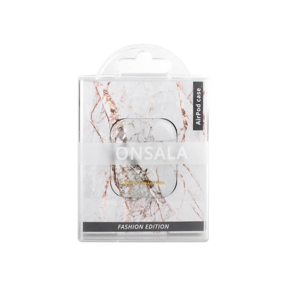 Airpods Kotelo 1. ja 2. sukupolvi. White Rhino Marble