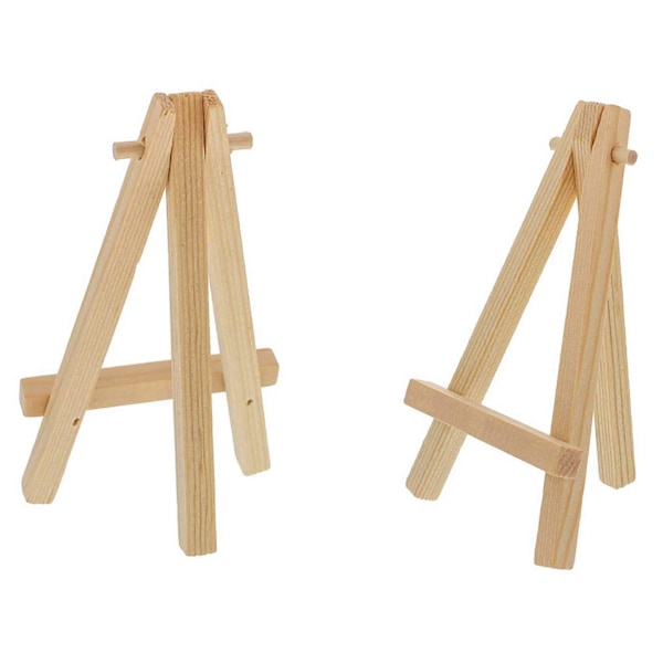 72 stk. 12,7 cm Mini Displaystativer i Tre, Staffelier, Bordstativer, Egnet for Barnehåndverk.pa