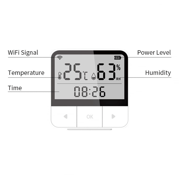 Digital trådløs termo-hygrometer, trådløs digital temperatur- og fugtighedsmåler indendørs udendørs termometer