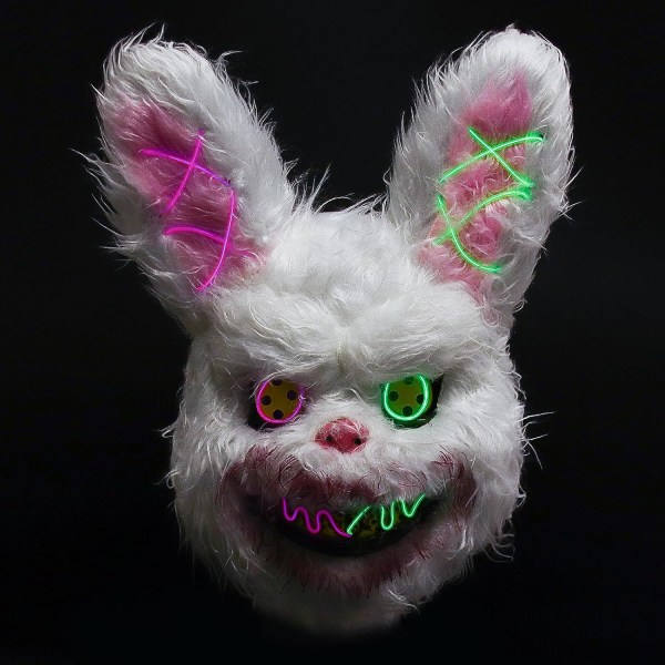 Desdfcer Halloween-mask, läskig Halloween-mask för kvinnor och män, Halloween-kaninmask Skräckmask Scary Mask