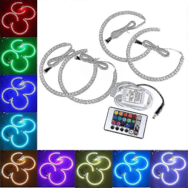 Angel Eyes Sett Frontlykter RGB Posisjonslysringer Halo Ringer For E36 E38 E39 E46 3 5 7 Serie-DF