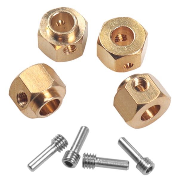 RCGOFOLLOW 4 kpl Messinki Vahvat Pyörät Hex-Kiinnitys 1/10 Adapteri