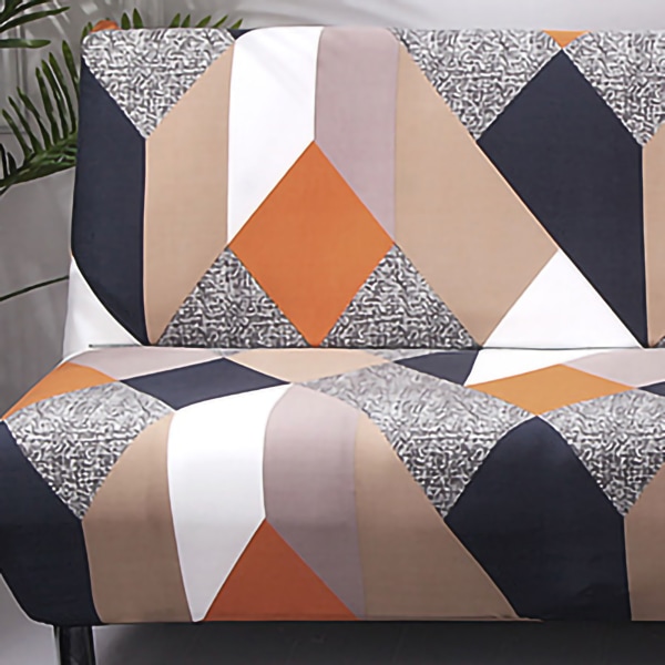 Armlænssofa-strækbetræk Foldesovesofabeskytterbetræk Trykt blød sofabetræk til hjemmet firsidet mønster