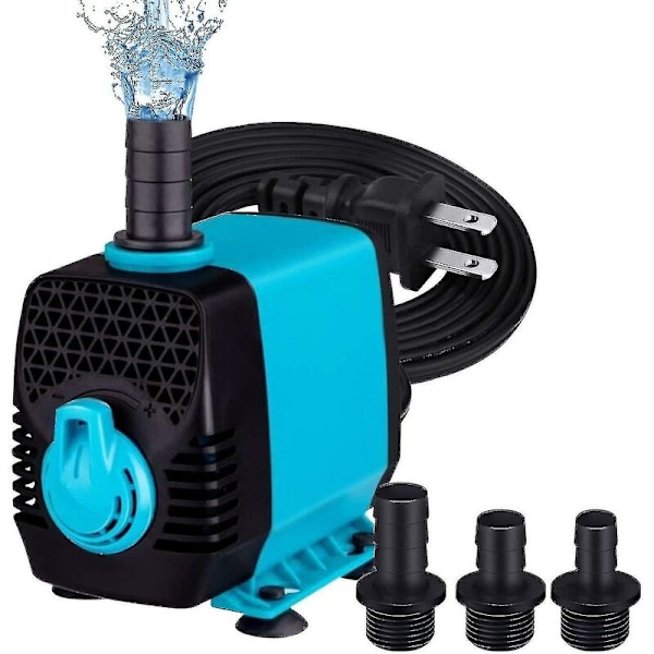 550 GPH (2500 L/H) Vesipumppu, 40W Upotettava Vesipumppu, Erittäin Hiljainen Ulkokäyttöön Tarkoitettu Upotettava Vesipumppu 2,5 Metrin Nostokorkeudella, Virtajohto.Pa