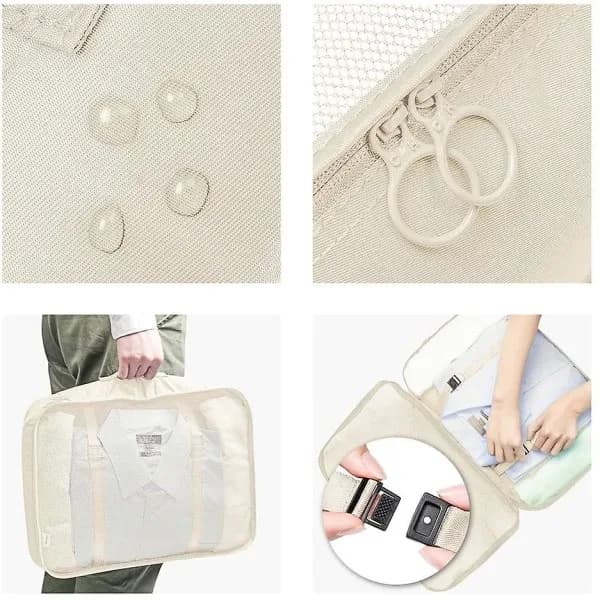 Packkuber Resväska Packningsorganisatörer Necessär Set (7 st)
