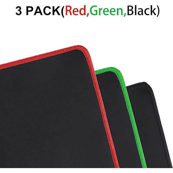 Musematte 3-pakning 10x8,5 tommer Laptop Gaming Musematte Vanntett Stoffoverflate