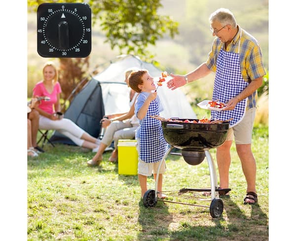 Kökstimer med 80dB Larm Ljud Nedräkningstimer Hembakning Matlagning Ångkokning Manuell Timer