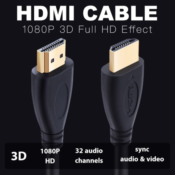 HDMI-kabel lyd- og videokabel 2M 2m 2m