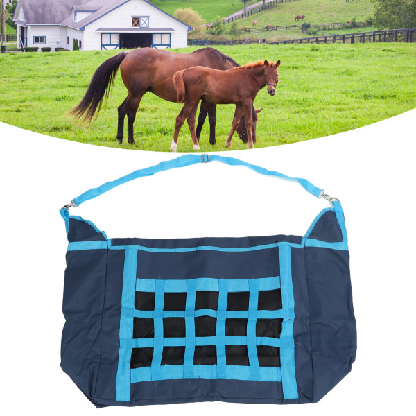 Stor kapacitet Slow Feed Horse Hay Bags Oxford Cloth Heavy Duty Horse Feeding Bag
