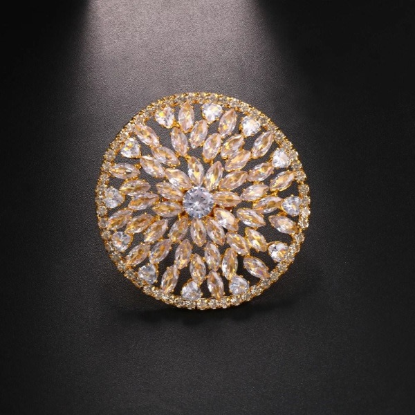 Överdriva Rhinestone Open Rings Crystal Finger Ring GULD Guld Gold