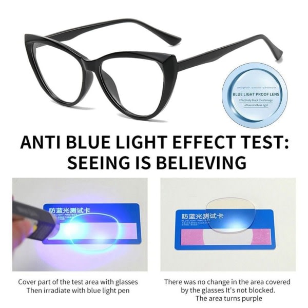 Anti-Blue Light Briller Runde Briller SORT SORT Sort Black
