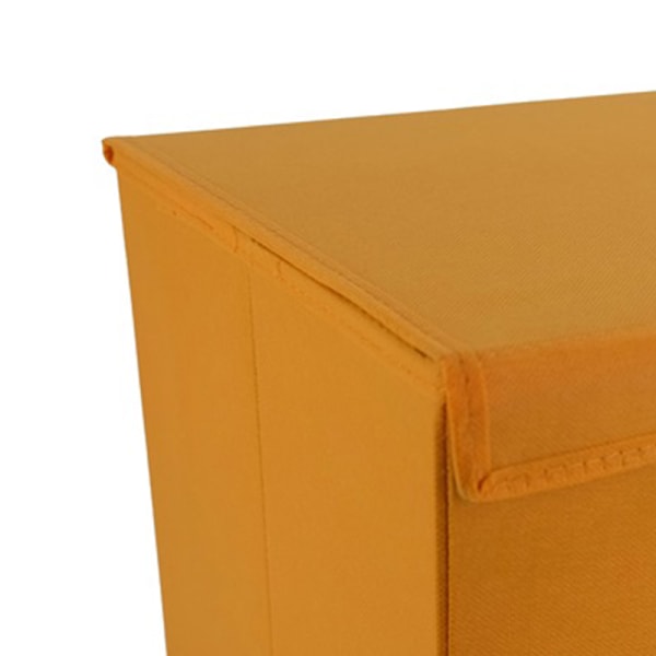 Sammenleggbare stoffbeholdere Stablebar støvtett sammenleggbar oppbevaringsboks med lokk for hjemmesoverom kontor oransje