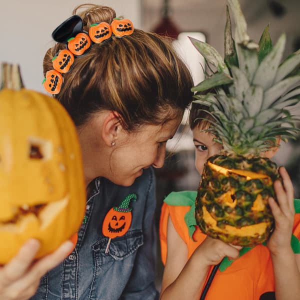 Halloween Hårklyper Klassiske Gresskar Hårklyper Tilbehør for Kvinner Hårstyling Store klyper for tykt tynt hår