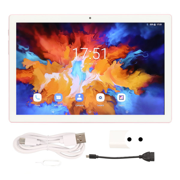 10,1 tommer Tablet Pink IPS-skærm 8GB RAM 128GB ROM Octa Core CPU Dual Camera 5G WiFi 8800mAh 4G LTE Tablet 100?240V EU-stik