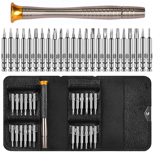 Magnetic Precision Screwdriver Set for Electronics, Portable Design, Smooth Backward Rotation, Ergonomic Grip, 360 Degree Rotating Handle High