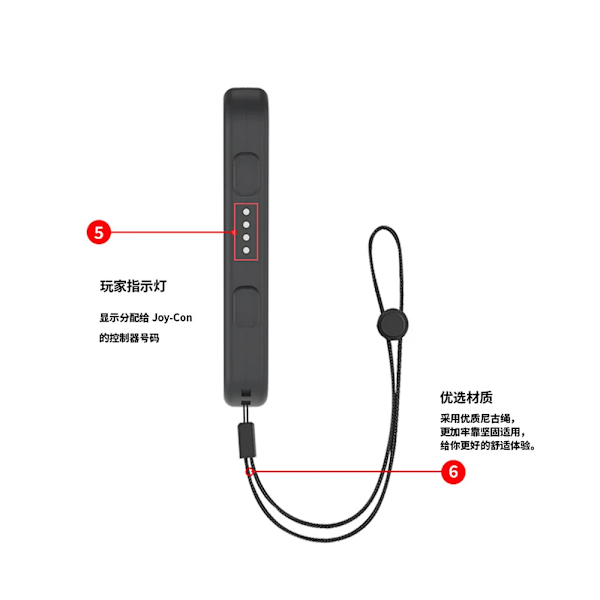 Switch OLED håndledsrem håndrep snor laptop video Just Dance tilbehør til Nintendo Switch Game Joy-Con C