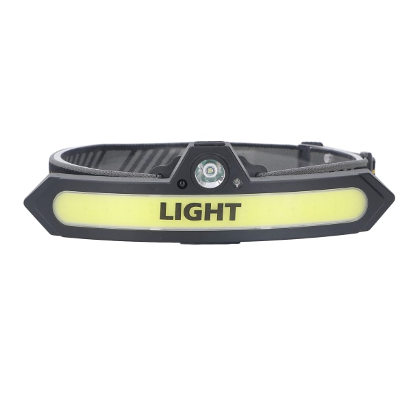 COB-strålkastare 6 ljuslägen USB laddning Induktiv strömbrytare Justerbar vinkelhuvud Ficklampa för Camping Cykling Fiske