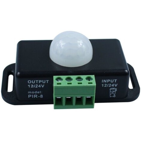 Paris_DC 12V LED Infrarød Bevægelsesdetektor PIR Bevægelsessensor Til LED-strip/Glødepære 12V 8A, Fonepro