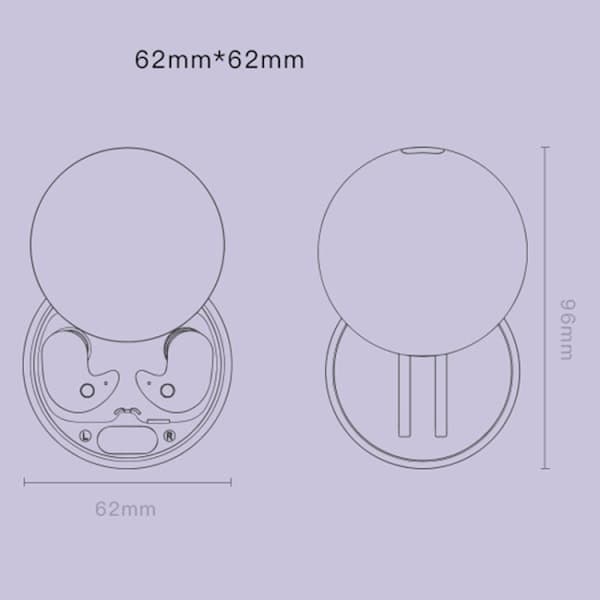 Bluetooth 5.3 Sovhörlurar TWS True Wireless Mini In-Ear Soveørepropper Løping Sport Hodetelefoner Svart