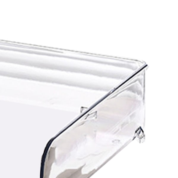 A4-pappersförvaringslåda Stapelbar plast Stor öppning Enkellagers organizer för kontor Transparent 32,5x25x7,5cm/12,8x9,8x3,0in