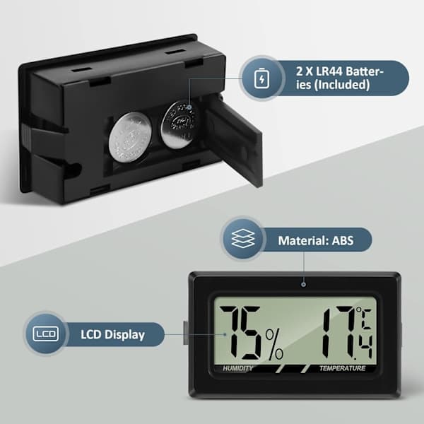 Digitalt termometer og hygrometer for drivhus